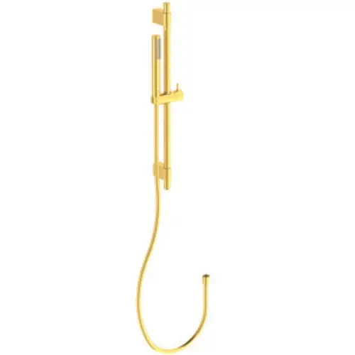 Brausekombination von Ideal Standard in Brushed Gold mit Schlauch und Wandhalterung, geeignet für die Installation in duschbereich.